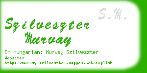 szilveszter murvay business card